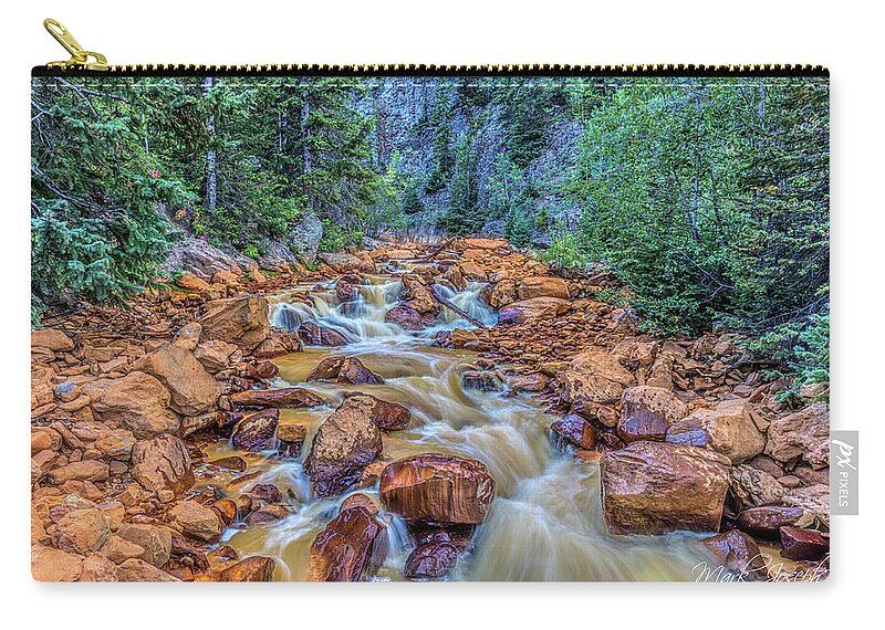 Water Zip Pouch featuring the photograph Muddy Colorado Stream by Mark Joseph