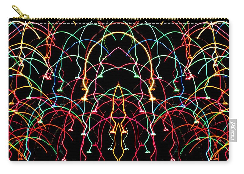 Abstract Zip Pouch featuring the digital art Multi-Bounce by T Oliver