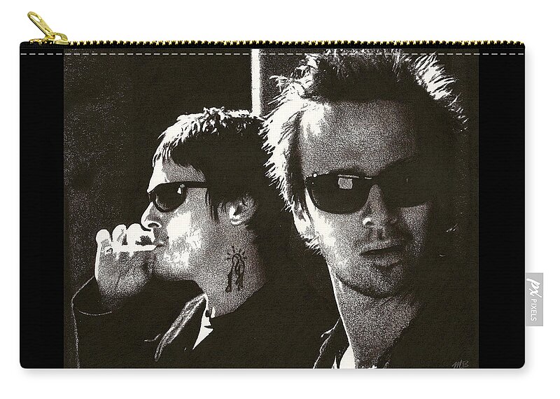 Boondock Saints Carry-all Pouch featuring the drawing Murphy and Connor by Mark Baranowski