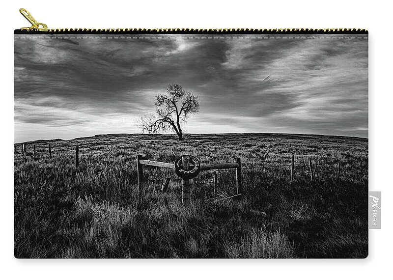 Carry-all Pouch featuring the photograph Murray Tree Monochrome by Darcy Dietrich