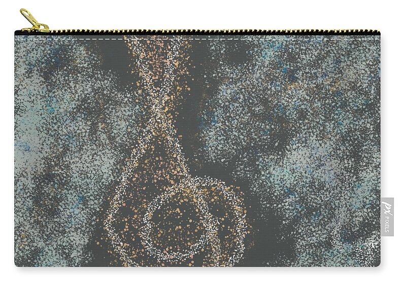 Music Zip Pouch featuring the digital art Music soothes the soul by Bentley Davis