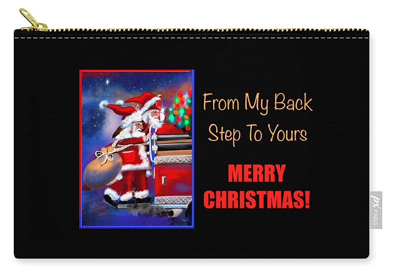Firefighter Zip Pouch featuring the digital art My Back Step to Yours by Doug Gist