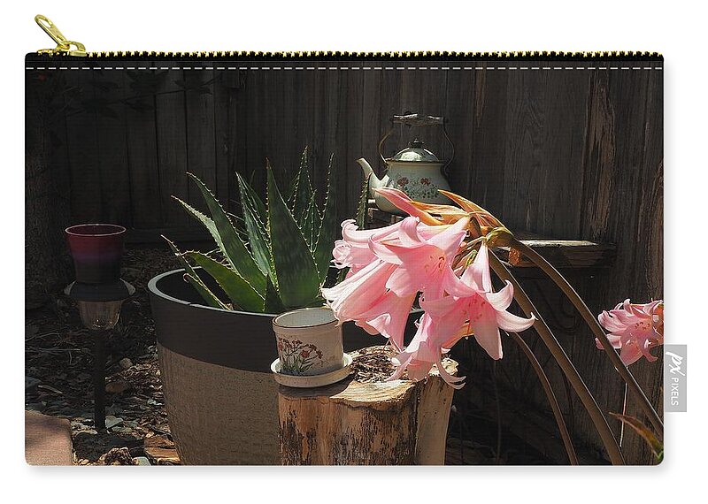 Botanical Zip Pouch featuring the photograph My Backyard by Richard Thomas