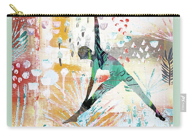 My Body Knows How To Heal Zip Pouch featuring the mixed media My body knows how to heal by Claudia Schoen