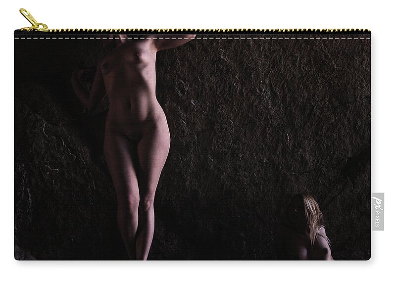 Girl Zip Pouch featuring the photograph My Chaperone by Robert WK Clark