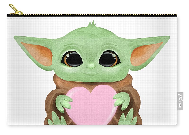 My Dear Baby Love You I Do Cute Baby Alien Sci-Fi Movie Lover Valentines  Day Heart Carry-All Pouch By Funnygiftscreation - Pixels