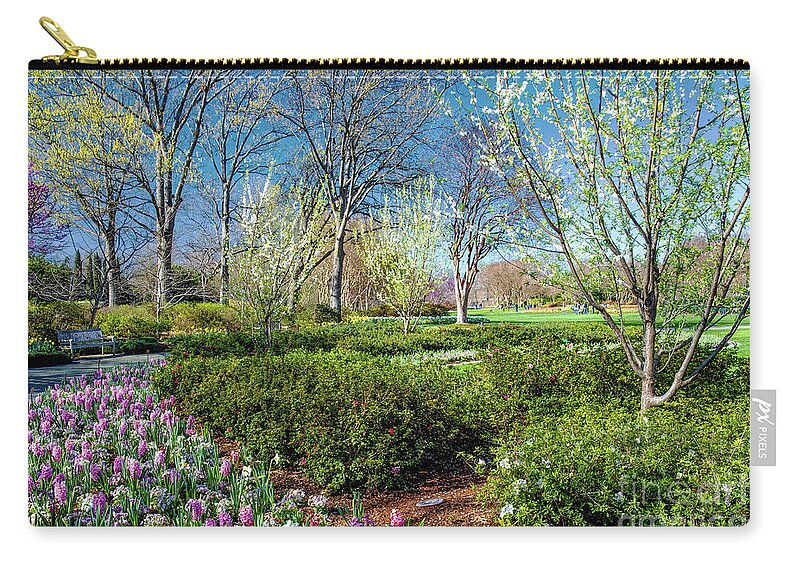 Diana Zip Pouch featuring the photograph My Garden In Spring by Diana Mary Sharpton