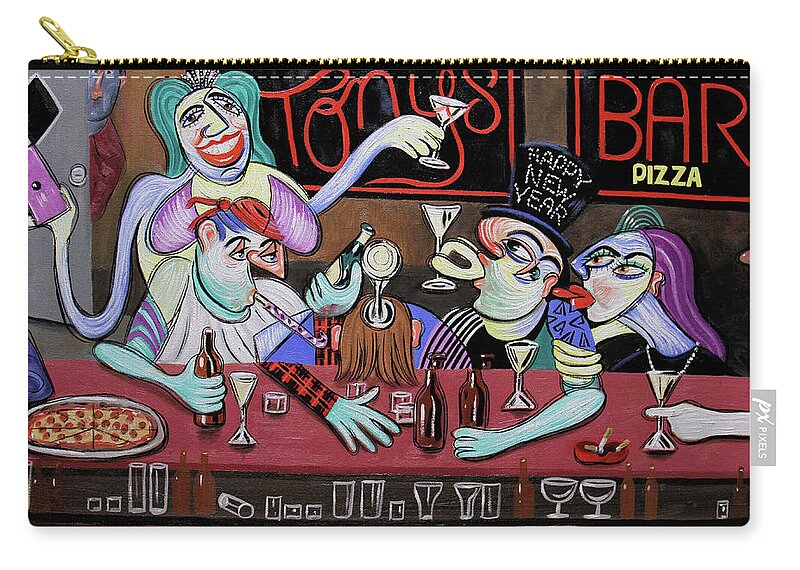 New Years Zip Pouch featuring the painting My New Year Resolution by Anthony Falbo