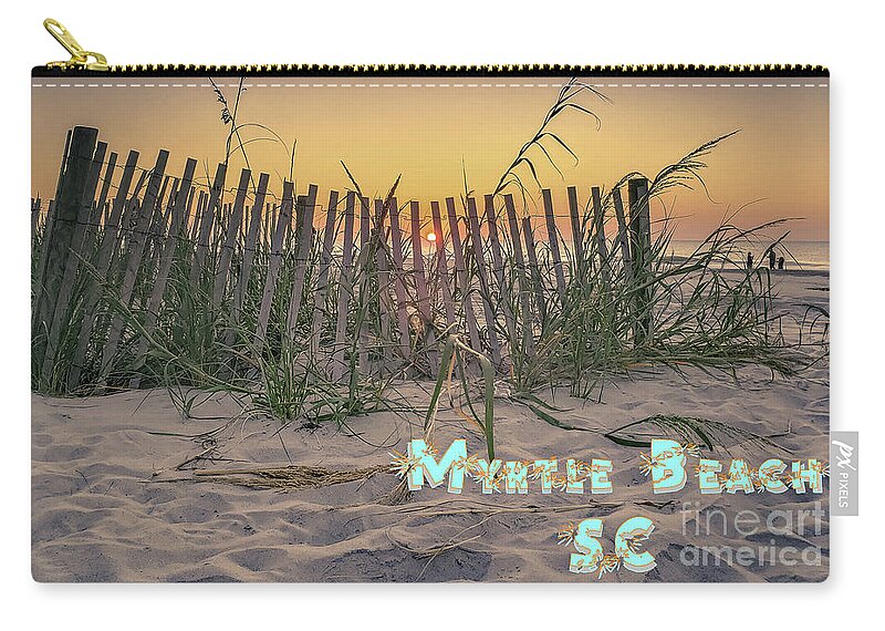 Myrtle Zip Pouch featuring the photograph Myrtle Beach by Darrell Foster
