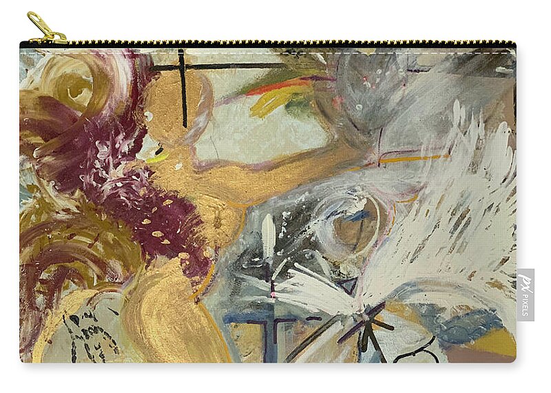 Angels Zip Pouch featuring the painting Mysterious Angel by Leslie Porter