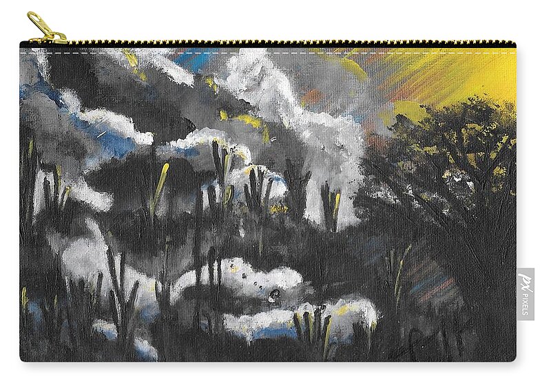 Mystical Zip Pouch featuring the painting Mystical Mirage by Esoteric Gardens KN
