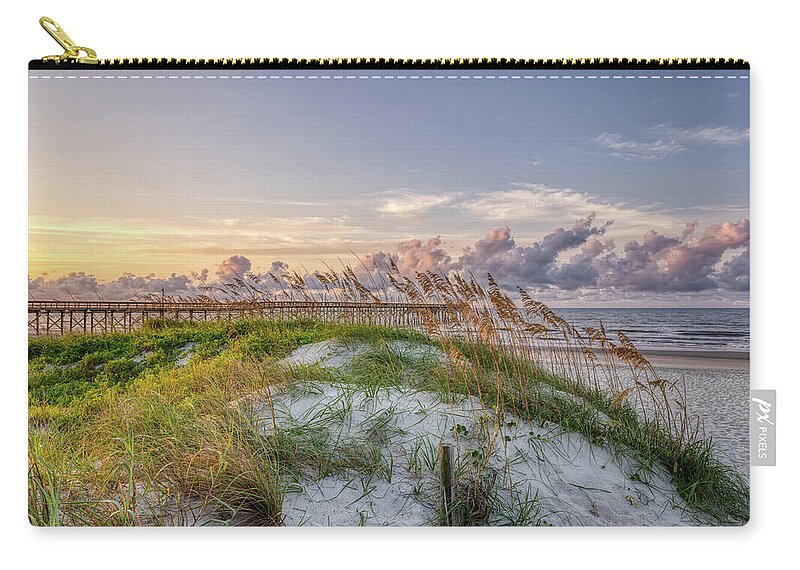 Sunrise Zip Pouch featuring the photograph Coastal Allure by Donna Twiford