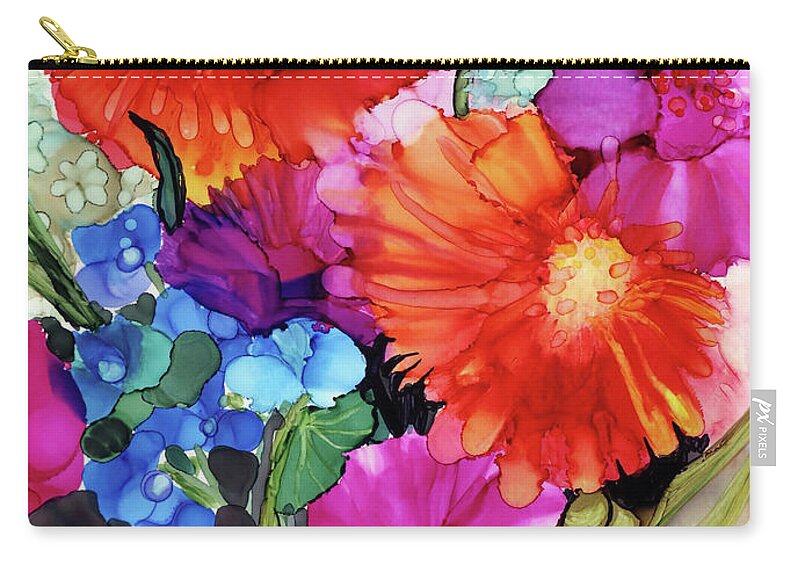  Zip Pouch featuring the painting Naples by Julie Tibus
