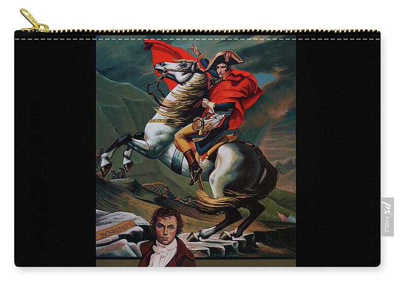 Jacques-louis David Zip Pouch featuring the painting Napoleon by Jacques-Louis David Painting by Paul Meijering