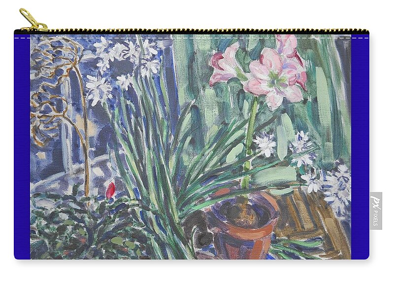 Narcissus Carry-all Pouch featuring the painting Narcissus, Amaryllis by Thomas Dans