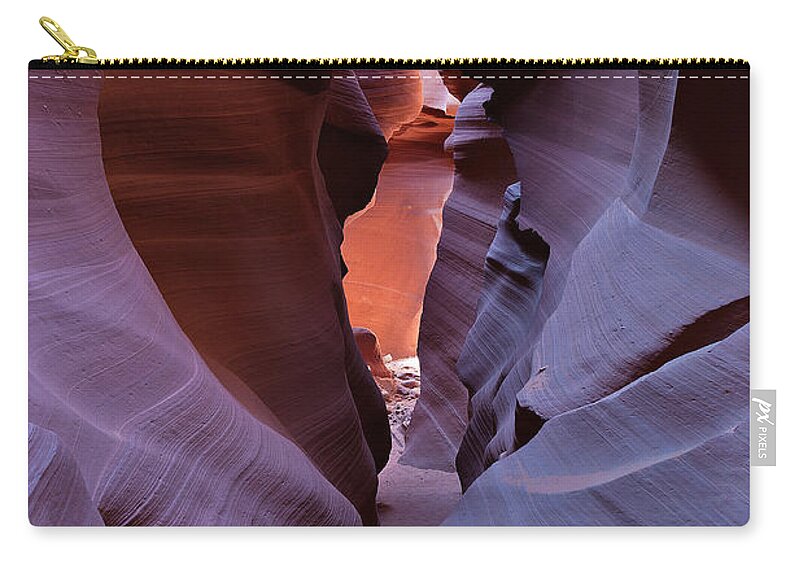 Slot Canyon Zip Pouch featuring the photograph Narrow Passage by Peter Boehringer