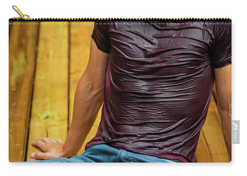 Nate Zip Pouch featuring the photograph Nate by Jim Whitley