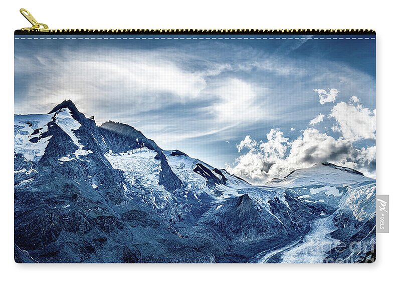 Adventure Zip Pouch featuring the photograph National Park Hohe Tauern With Grossglockner The Highest Mountain Peak Of Austria And The Alps by Andreas Berthold