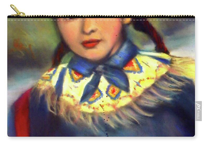  Zip Pouch featuring the photograph Native American by Shirley Moravec