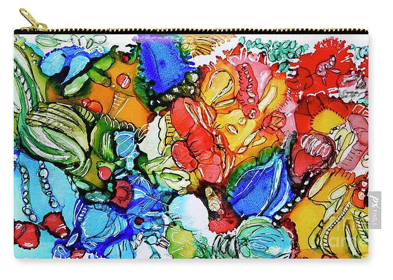Flower Zip Pouch featuring the painting Natural Beauty by Patty Donoghue