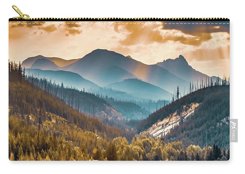 Glacier Park Zip Pouch featuring the photograph Nature At Its Finest - Glacier National Park Mountains by Gregory Ballos