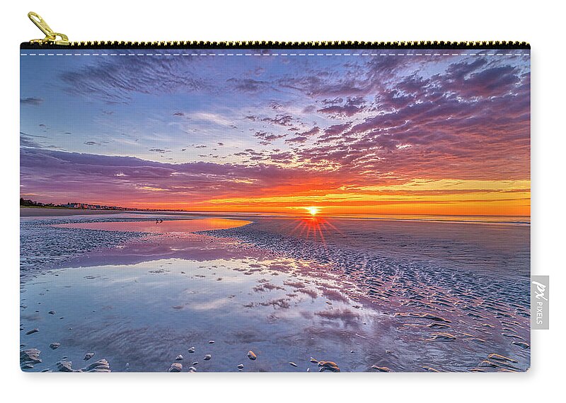 Ogunquit Zip Pouch featuring the photograph Nature Unfolds Her Treasure by Penny Polakoff