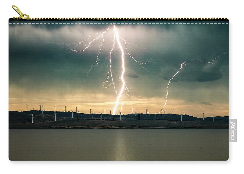 Lake George Zip Pouch featuring the photograph Nature vs Man by Ari Rex