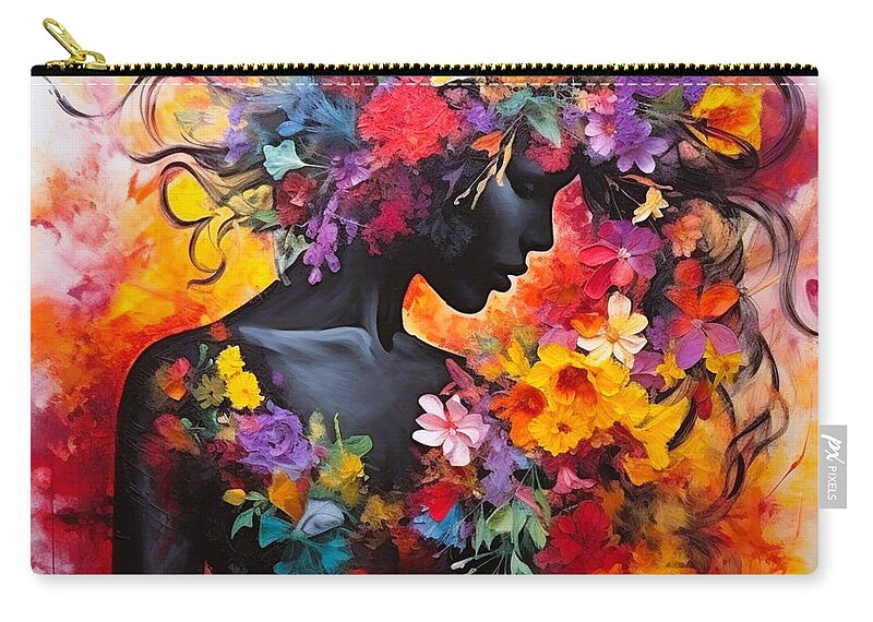 Natures Beauty Zip Pouch featuring the painting Natures Beauty by Crystal Stagg
