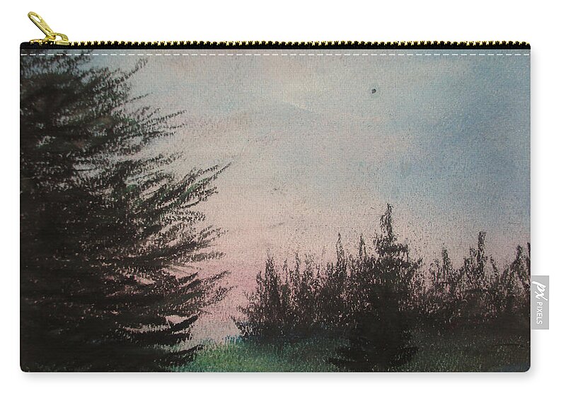 Nature Zip Pouch featuring the pastel Nature's Bounty by Jen Shearer