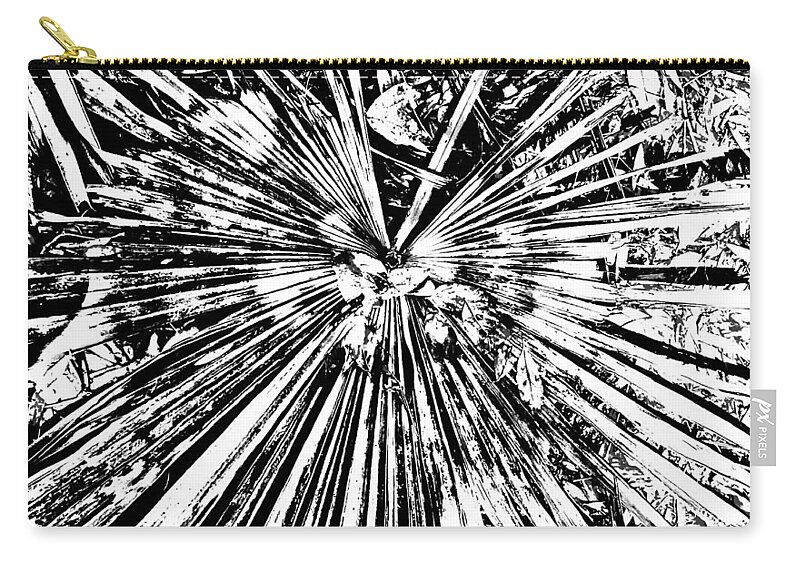 Black And White Zip Pouch featuring the photograph Nature's Dynamics - B-W by VIVA Anderson