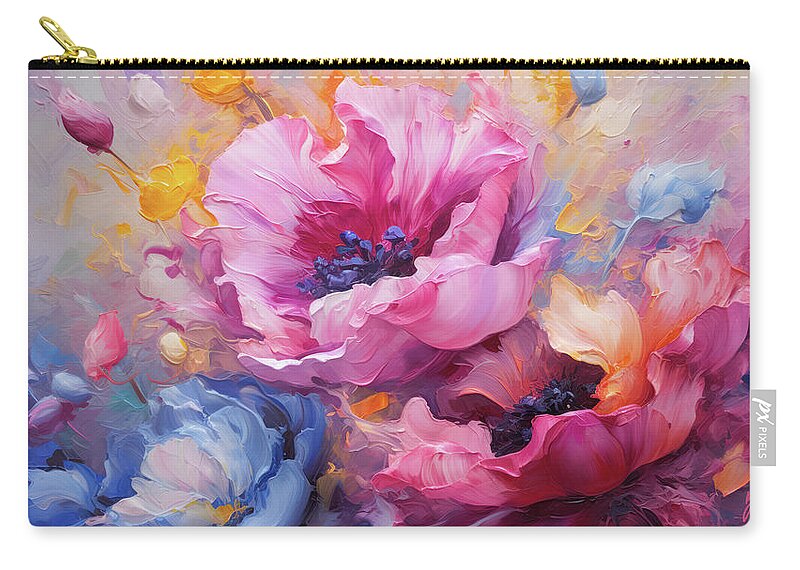Nature's Serenade Zip Pouch featuring the painting Nature's Serenade by Greg Collins