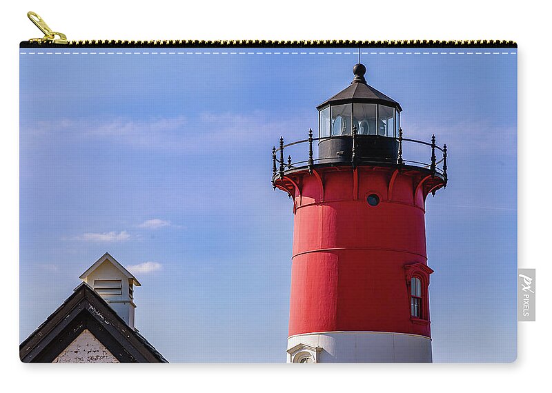 Seascapes Zip Pouch featuring the photograph Nauset Lighthouse by David Lee