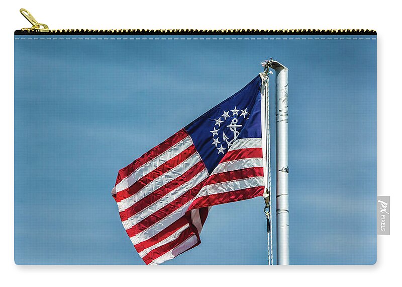 Flag Carry-all Pouch featuring the photograph Nautical Flag by Cathy Kovarik