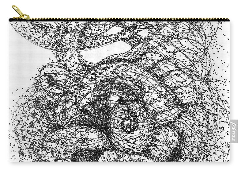 Fractals Zip Pouch featuring the drawing Nautilus by Franci Hepburn