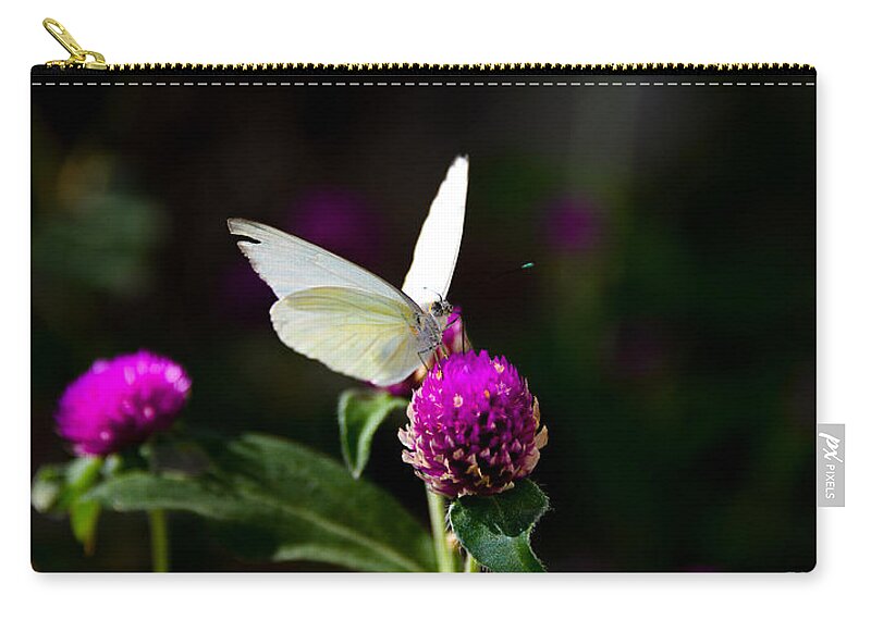 Butterfly Zip Pouch featuring the digital art Nectar for Lunch by Tammy Keyes