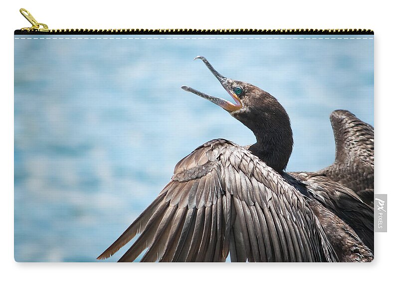 Neotropic Cormorant Zip Pouch featuring the photograph Neotropic Cormorant by Bonny Puckett