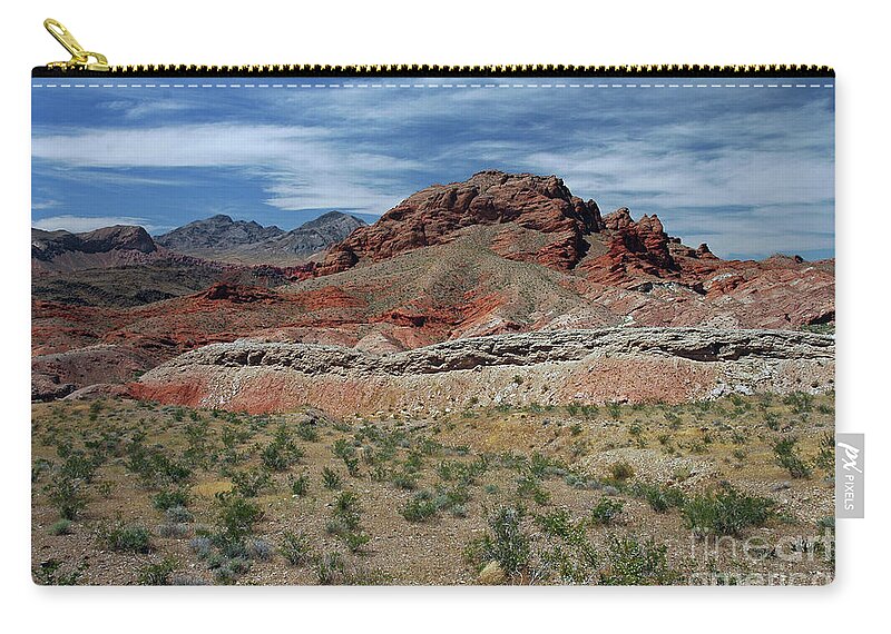 Mojave Zip Pouch featuring the photograph Neveda scenery by Cindy Murphy