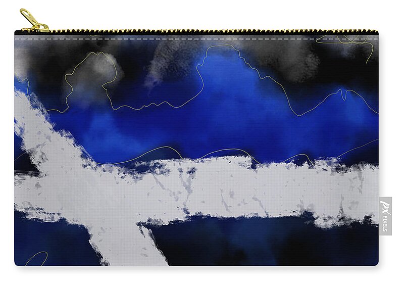 Storm Zip Pouch featuring the digital art Never-ending Storm by Amber Lasche