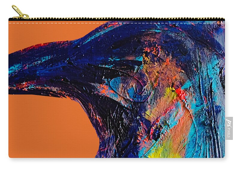 Nicholas Brendon Zip Pouch featuring the painting Nevermore by Nicholas Brendon