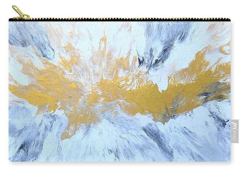 Abstract Zip Pouch featuring the painting New Dawn by Soraya Silvestri