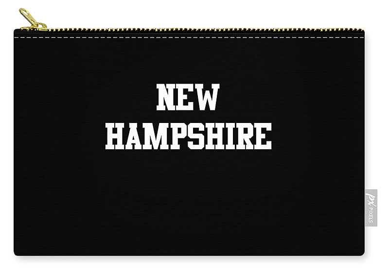 Funny Zip Pouch featuring the digital art New Hampshire by Flippin Sweet Gear