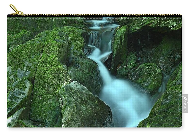 Waterfalls Zip Pouch featuring the photograph New Hampshire Waterfalls by Steve Brown