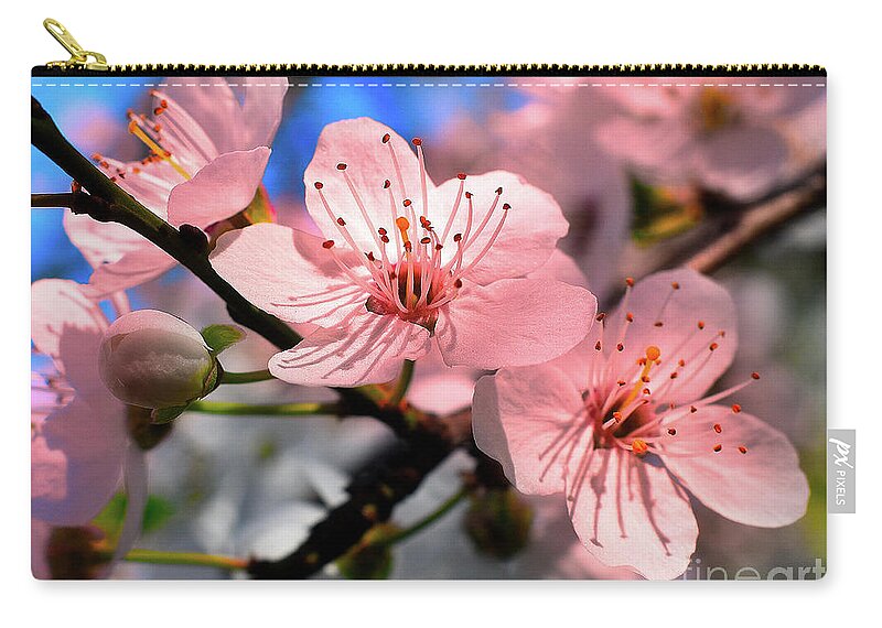  Trees Carry-all Pouch featuring the photograph New Hope Flower Blossoms In Spring  by Leonida Arte