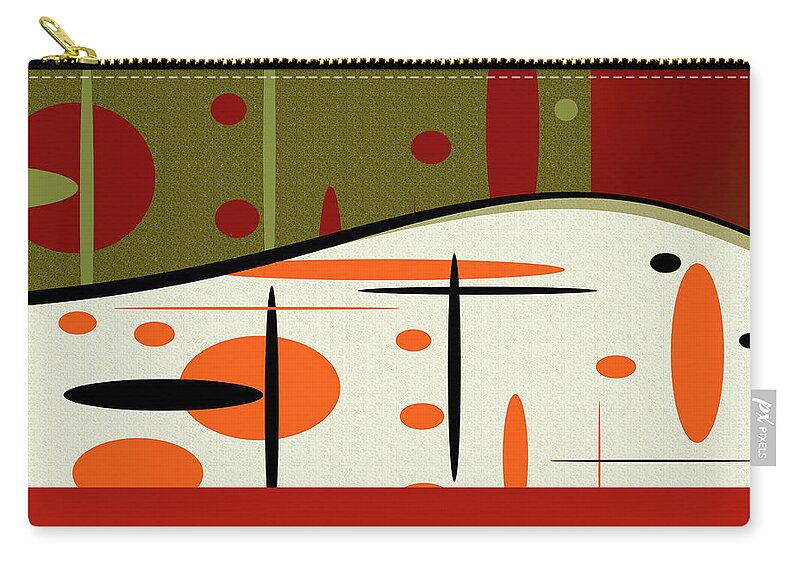 Geometric Carry-all Pouch featuring the digital art New Horizons by Christina Wedberg
