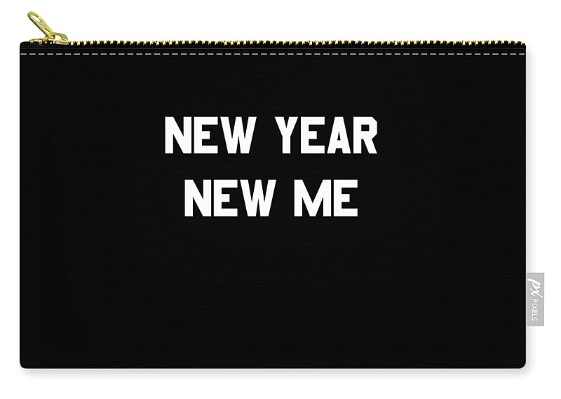 New Year 2024 Zip Pouch featuring the digital art New Year New Me Fitness Goals by Flippin Sweet Gear