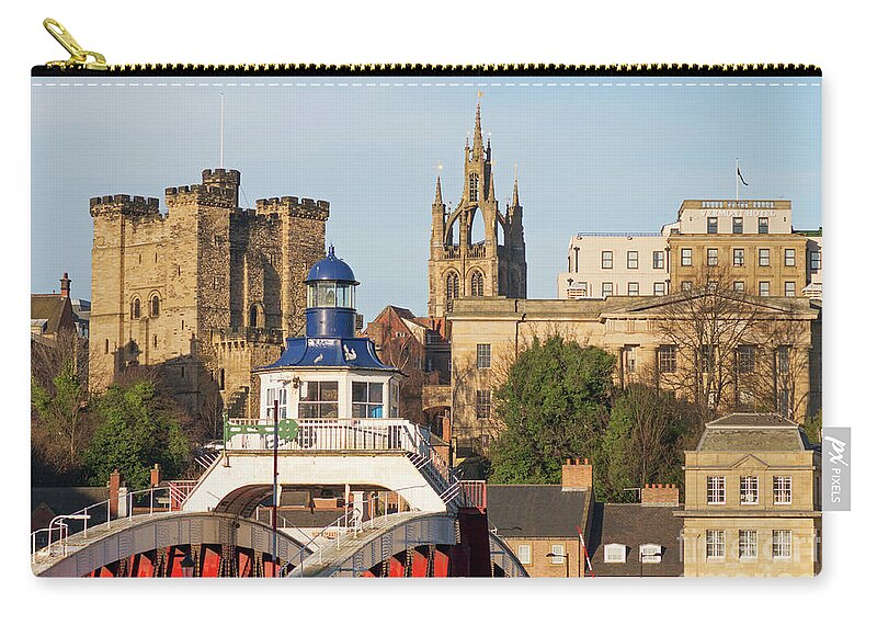 Newcastle Upon Tyne Zip Pouch featuring the photograph Newcastle upon Tyne skyline by Bryan Attewell