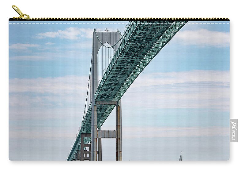 Bridge Zip Pouch featuring the photograph Newport Bridge II by Denise Kopko