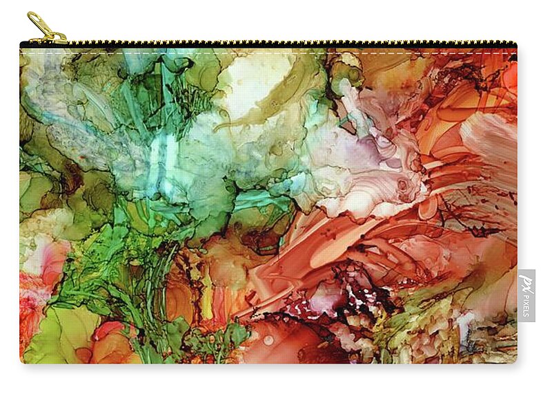 Flow Carry-all Pouch featuring the painting Next Stop...Paradise by Angela Marinari
