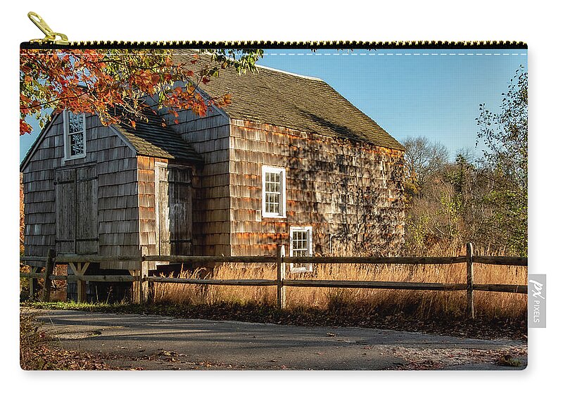 Grist Mill Zip Pouch featuring the photograph Nicoll Grist Mill by Cathy Kovarik