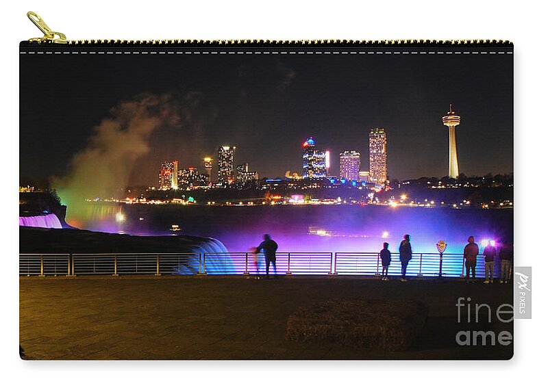 Night At Prospect Point Pt Zip Pouch featuring the photograph Night at Prospect Point by fototaker Tony